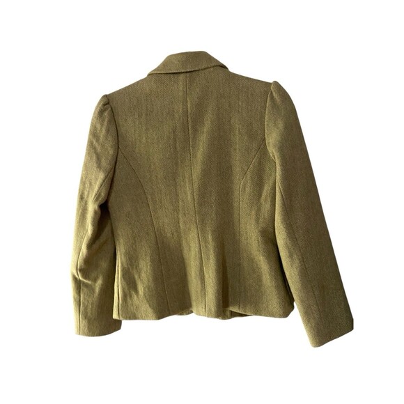 Vintage Y2K Old Navy Herringbone Wool Blazer Size S Fitted Short Academia Preppy - Picture 10 of 16